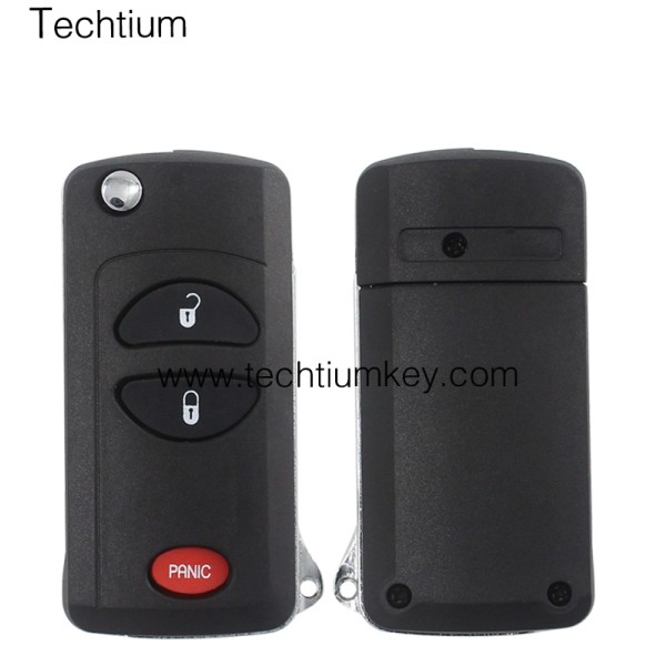 2+1 button remote flip key shell for Chrysler Dodge Jeep 1998 - 2004 Cherokee Grand Cherokee