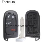 NO Battery clamp 3+1 button remote key shell for Chrysler,Dodge,Jeeep,RAM