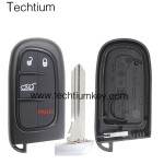 NO Battery clamp 3+1 button remote key shell for Chrysler,Dodge,Jeeep,RAM