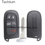 NO Battery clamp 4+1 button remote key shell for Chrysler,Dodge,Jeeep,RAM