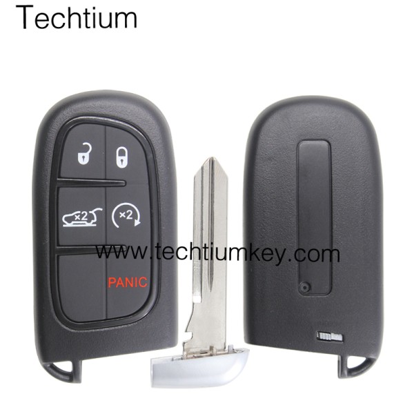 NO Battery clamp 4+1 button remote key shell for Chrysler,Dodge,Jeeep,RAM