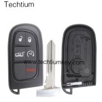 NO Battery clamp 4+1 button remote key shell for Chrysler,Dodge,Jeeep,RAM