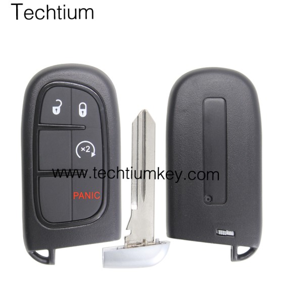NO Battery clamp 3+1 button remote key shell for Chrysler,Dodge,Jeeep,RAM