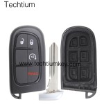 NO Battery clamp 3+1 button remote key shell for Chrysler,Dodge,Jeeep,RAM