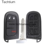 NO Battery clamp 2+1 button remote key shell for Chrysler,Dodge,Jeeep,RAM