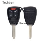 DODGE Logo with battery clamp 4+1 Tasten Remote Key Shell für Chrysler