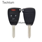DODGE Logo with battery clamp 3+1 Tasten Remote Key Shell für Chrysler