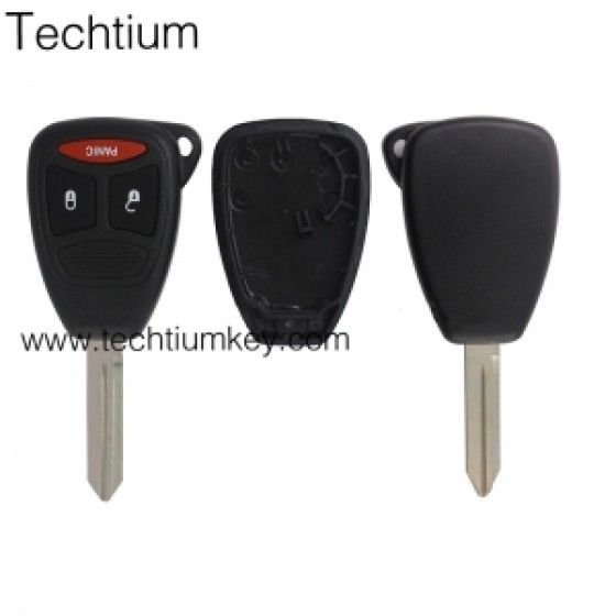 No battery clamp 2+1 button remote key shell for Chrysler