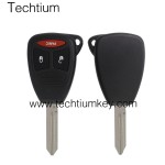 No battery clamp 2+1 button remote key shell for Chrysler