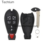 NO LOGO 6+1 Tasten Remote Key Shell für Chrysler/Dodge/Jeep