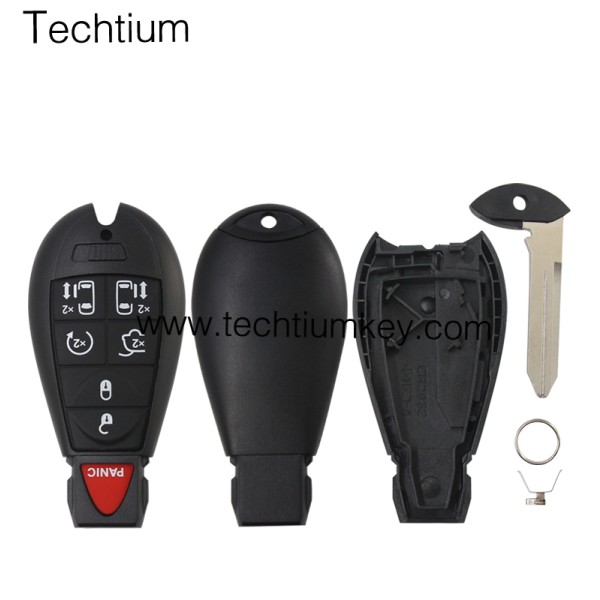 NO LOGO 6+1 Tasten Remote Key Shell für Chrysler/Dodge/Jeep
