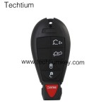 NO LOGO 4+1 button remote key shell for Chrysler/Dodge/Jeep