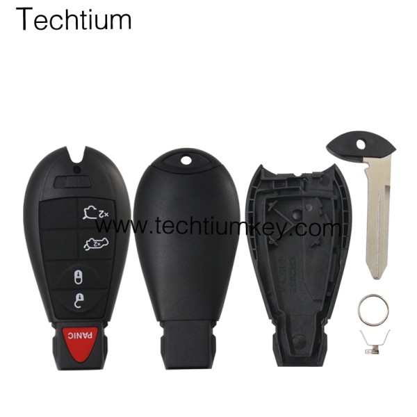 NO LOGO 4+1 button remote key shell for Chrysler/Dodge/Jeep