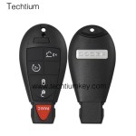 with DODGE LOGO 4+1 Tasten Remote Key Shell für Chrysler/Dodge/Jeep
