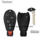 with DODGE LOGO 4+1 Tasten Remote Key Shell für Chrysler/Dodge/Jeep