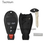 with DODGE LOGO 4+1 button remote key shell for Chrysler/Dodge/Jeep