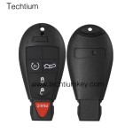 with DODGE LOGO 4+1 button remote key shell for Chrysler/Dodge/Jeep