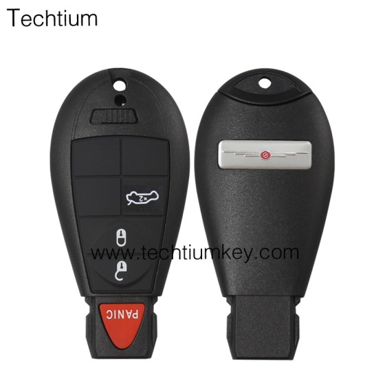 with Chrysler LOGO 3+1 button remote key shell for Chrysler/Dodge/Jeep