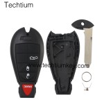 NO LOGO 3+1 Tasten Remote Key Shell für Chrysler/Dodge/Jeep