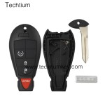 with DODGE LOGO 3+1 Tasten Remote Key Shell für Chrysler/Dodge/Jeep
