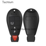 with DODGE LOGO 3+1 Tasten Remote Key Shell für Chrysler/Dodge/Jeep