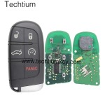 433Mhz 46 chip FCC:M3N40821302 keyless 4+1 button remote key for Jeep 2014-2018