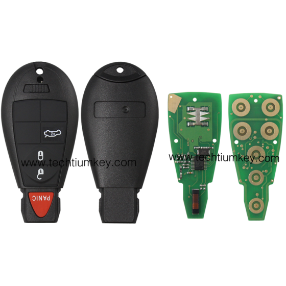 433Mhz 7961&46 Chip FCCID: GQ4-53T 3+1  button remote key for Chrylser,Jeep,Dodge
