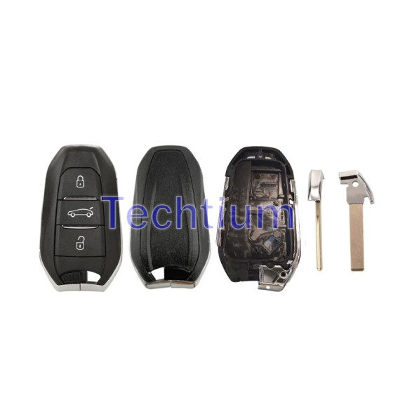 HU83/407 blade Trunk button (New style) 3 button remote key shell for Citroen,Peugeot,DS