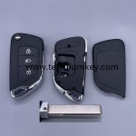 with battery place, 407/HU83 blade Light button 3 button remote key shell for Citroen