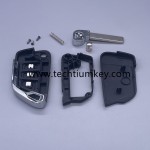 with battery place, 407/HU83 blade Light button 3 button remote key shell for Citroen