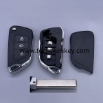 without battery place, 407/HU83 blade Light button 3 button remote key shell for Citroen