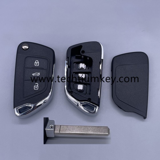 without battery place, 307/VA2 blade truck button 3 button remote key shell for Citroen