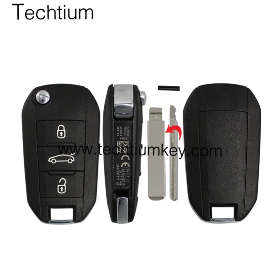 407 blade Truck button 3 button remote key shell for Citroen