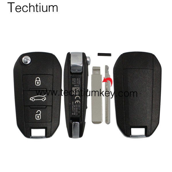407 blade Truck button 3 button remote key shell for Citroen