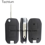 206(NE73) blade 2 button remote key shell for Citroen