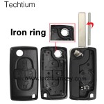 with Battery place 407/ HU83 blade 4 button remote key shell for Citroen