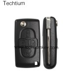 without Battery place 407/ HU83 blade 4 button remote key shell for Citroen