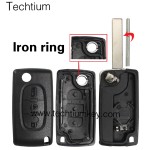 with battery place 407/HU83 blade Light button 3 button remote key shell for Citroen,Peugeot