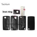 with battery place 407/HU83 blade Truck button 3 button remote key shell for Citroen,Peugeot