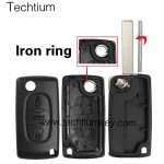 without battery place 407/HU83 blade Truck button 3 button remote key shell for Citroen,Peugeot