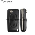 with battery place 407/HU83 blade 2 button remote key shell for Citroen,Peugeot