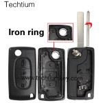 with battery place 307/VA2 blade Light button 3 button remote key shell for Citroen,Peugeot
