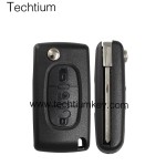 with battery place 407/HU83 blade Light button 3 button remote key shell for Citroen,Peugeot
