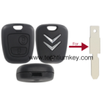 406 blade hole 2 button remote key shell for Citroen