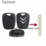 307/VA2 blade hole 2 button remote key shell for Citroen