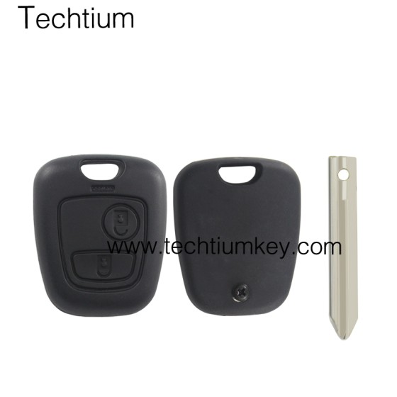 SX9(TOY43)blade 2 button remote key shell for Citroen