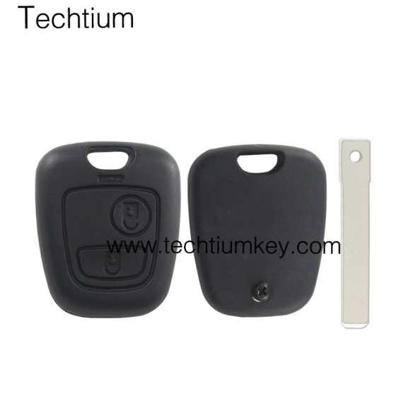 407/HU83 blade 2 button remote key shell for Citroen