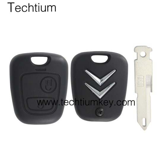 206/NE73 blade 2 button remote key shell for Citroen