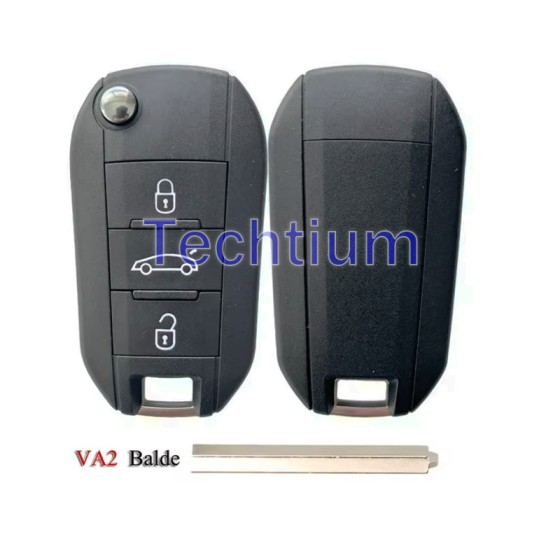 433Mhz 4A chip 307/VA2 blade Trunk button 3 button remote key for Citroen,Peugeot