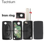 0523 ASK 433Mhz PCF7941 chip 407/HU83 blade 2 button remote key for Citroen cars 2006-2011